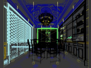 family - kitchen - restaurant 145 Modello 3D