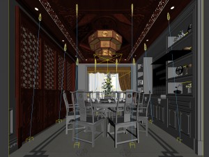 family - kitchen - restaurant 145 Modello 3D