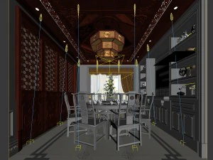 family - kitchen - restaurant 145 3D Model