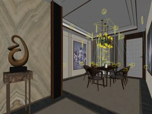 family - kitchen - restaurant 149 3D Model