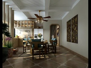 сім'я - кухня - ресторан 150 3D Модель