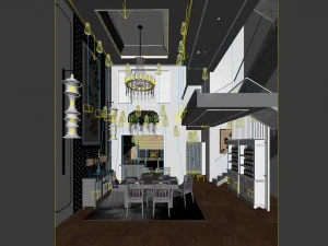 family - kitchen - restaurant 151 3D Model