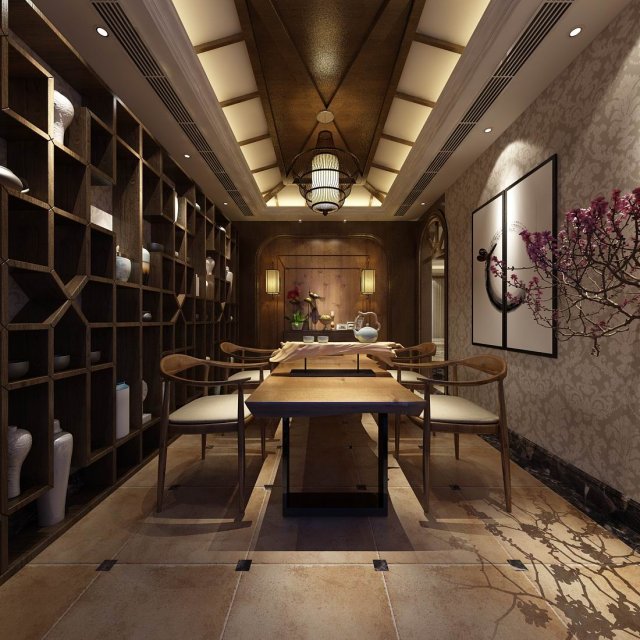 family - kitchen - restaurant 154 Model 3D .c4d .max .obj .3ds .fbx .stl .blend 