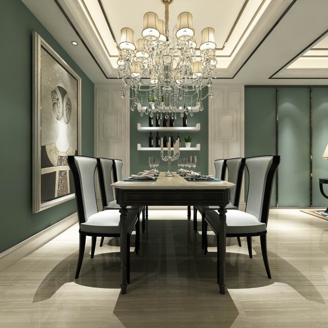 family - kitchen - restaurant 155 Model 3D .c4d .max .obj .3ds .fbx .stl .blend 