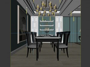 family - kitchen - restaurant 155 3D Model