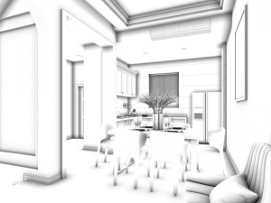 family - kitchen - restaurant 156 Modèle 3D