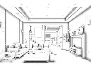 family - kitchen - restaurant 156 Modèle 3D