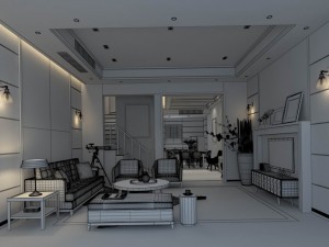 family - kitchen - restaurant 156 Modèle 3D
