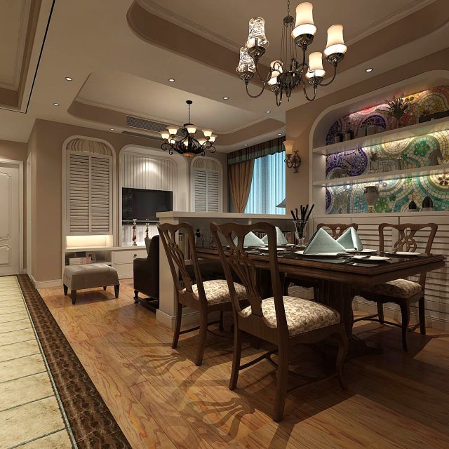 family - kitchen - restaurant 158 3Dモデル .c4d .max .obj .3ds .fbx .stl .blend 