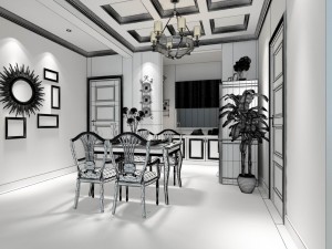 family - kitchen - restaurant 159 3D Model