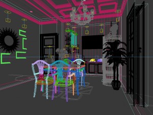 family - kitchen - restaurant 159 3D Model