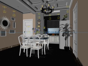 family - kitchen - restaurant 159 3D Model