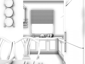 family - kitchen - restaurant 159 3D Model