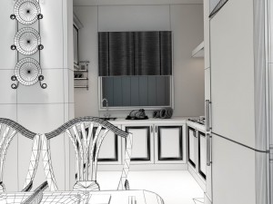 family - kitchen - restaurant 159 3D Model