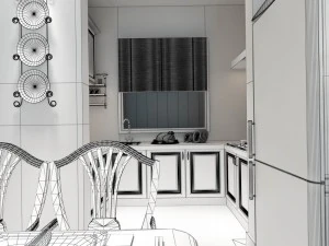 family - kitchen - restaurant 159 3D Model