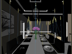 family - kitchen - restaurant 161 Modello 3D