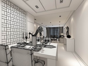 family - kitchen - restaurant 162 3D 모델
