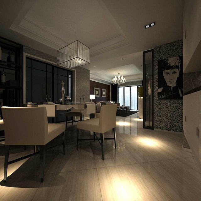 family - kitchen - restaurant 166 3D Model .c4d .max .obj .3ds .fbx .stl .blend 