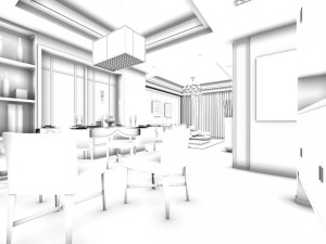 family - kitchen - restaurant 166 3D Model