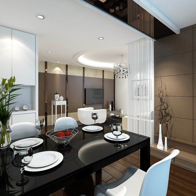 family - kitchen - restaurant 169 3D Model .c4d .max .obj .3ds .fbx .stl .blend 