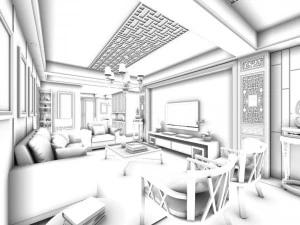 family - kitchen - restaurant 171 3D Model