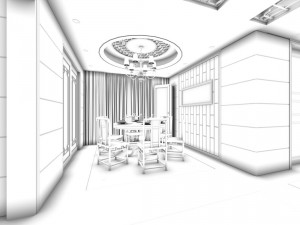 family - kitchen - restaurant 173 Modello 3D