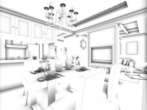 family - kitchen - restaurant 174 3D Model