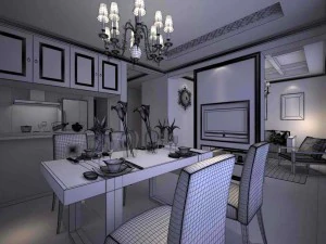 family - kitchen - restaurant 174 3D Model
