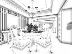 family - kitchen - restaurant 175 3D Model