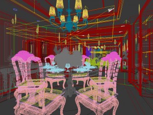 family - kitchen - restaurant 175 Modèle 3D