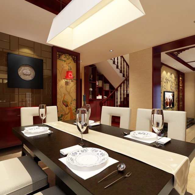 family - kitchen - restaurant 176 3D Модель .c4d .max .obj .3ds .fbx .stl .blend 