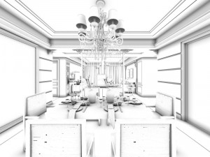 family - kitchen - restaurant 177 3D Model