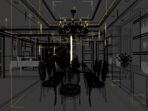 family - kitchen - restaurant 180 3D 模型