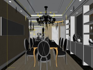 family - kitchen - restaurant 180 3D 模型