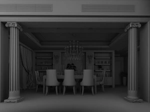 family - kitchen - restaurant 185 3D Model