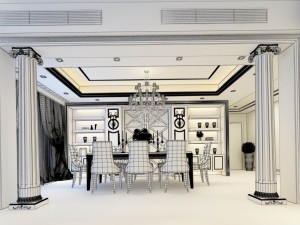 family - kitchen - restaurant 185 Modelo 3D
