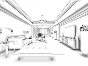 family - kitchen - restaurant 187 3D Модель