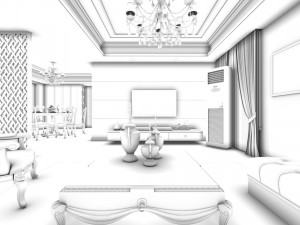 family - kitchen - restaurant 189 3D Model