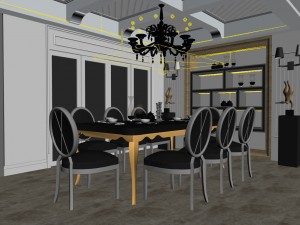 family - kitchen - restaurant 190 3Dモデル