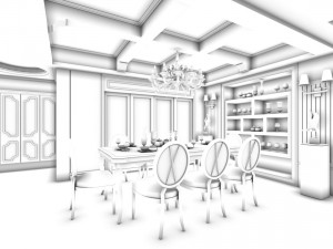 family - kitchen - restaurant 190 3Dモデル