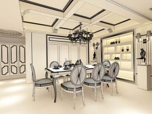 family - kitchen - restaurant 190 3Dモデル