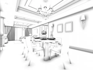 family - kitchen - restaurant 194 3D Model