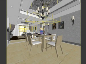 family - kitchen - restaurant 194 3D Model