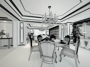 family - kitchen - restaurant 195 3D Model