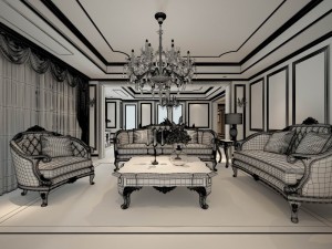 family - kitchen - restaurant 195 Modello 3D