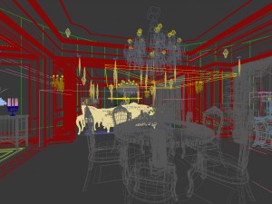 family - kitchen - restaurant 195 Modello 3D