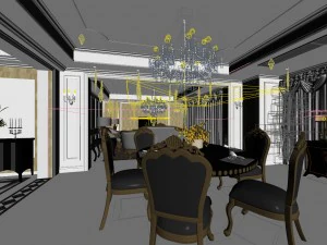 family - kitchen - restaurant 195 3D Model