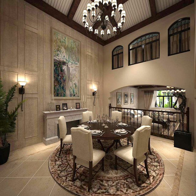 family - kitchen - restaurant 197 3D 모델 .c4d .max .obj .3ds .fbx .stl .blend