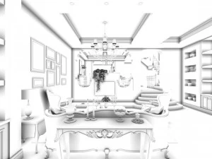 family - kitchen - restaurant 199 3D Model