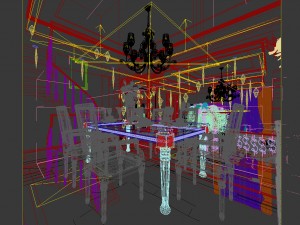 family - kitchen - restaurant 199 Modello 3D